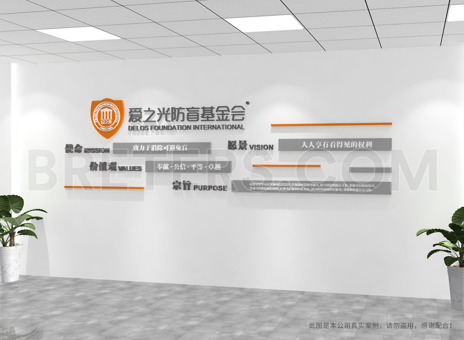 爱之光防盲基金会文化墙