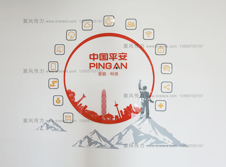 中国平安优才营销服务部文化墙